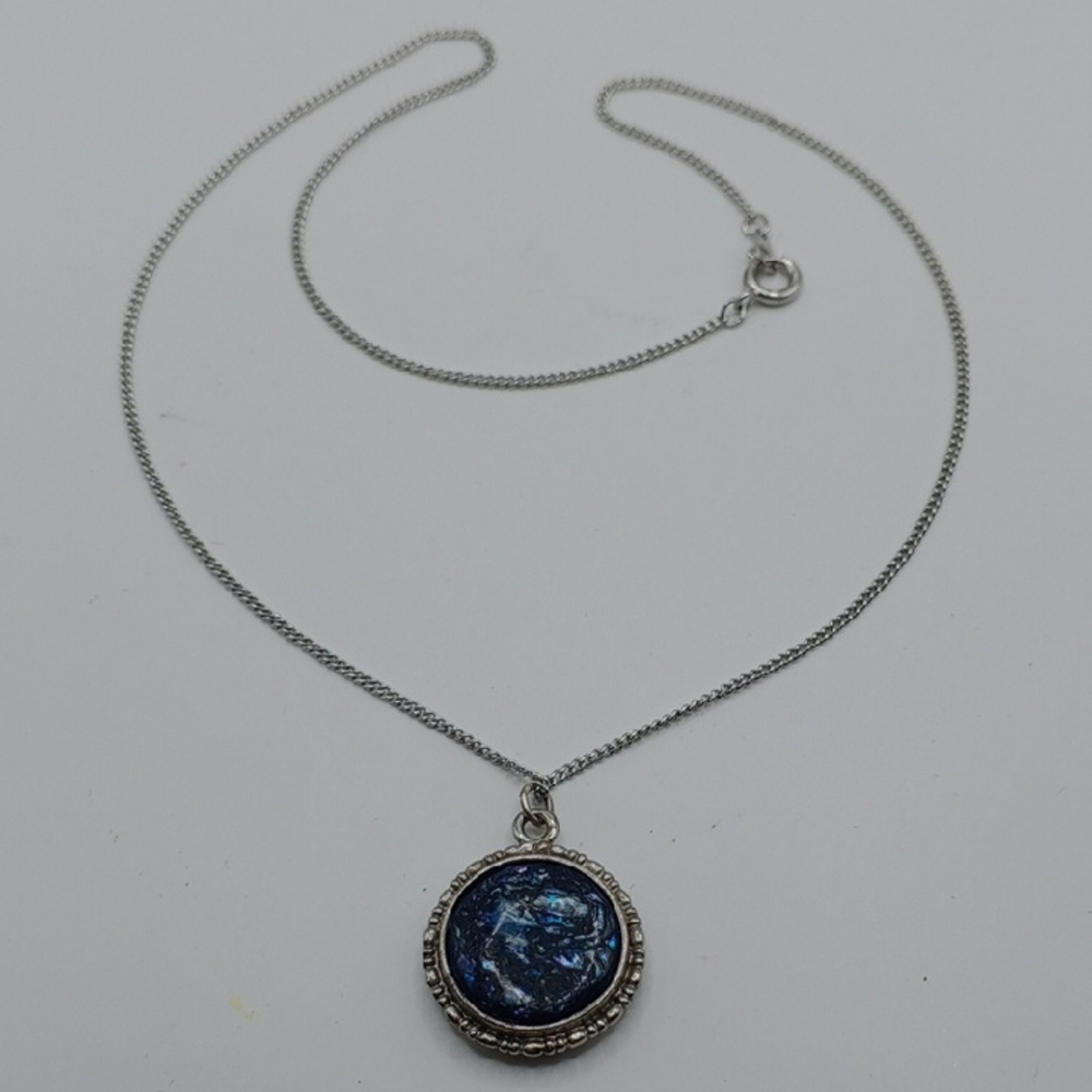 Mystical Silver🧐🙏 and Blue Celestial Necklace